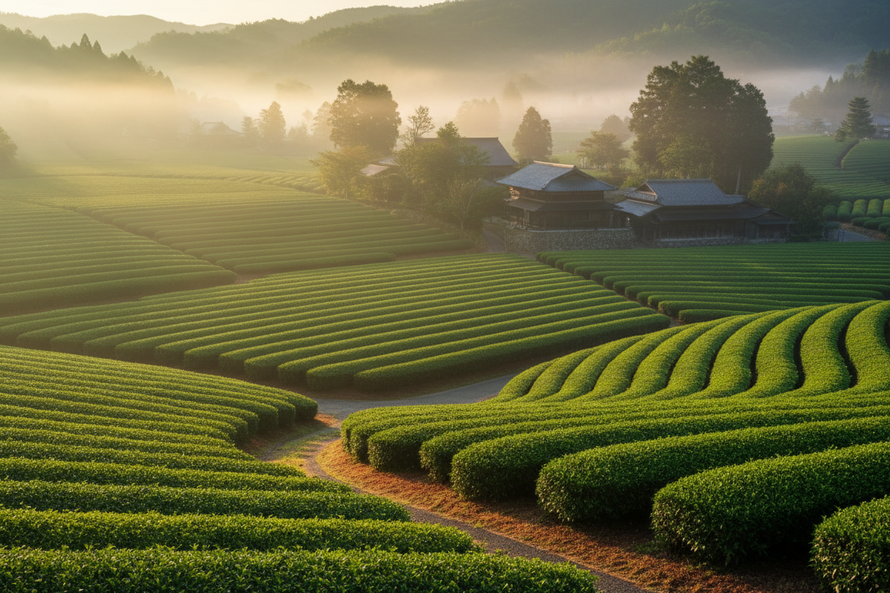 Japanese Green Tea Plantation